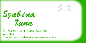 szabina kuna business card